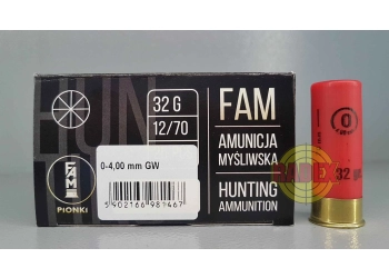 Amunicja śrutowa 0 Semi-Magnum 40g Fam Pionki kal. 12/70