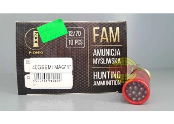 Amunicja śrutowa 1 Semi-Magnum 40g Fam Pionki kal. 12/70