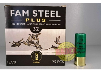 Amunicja FAM k.12/70 śrut 3 GW.32g STEEL PLUS stalowy śrut