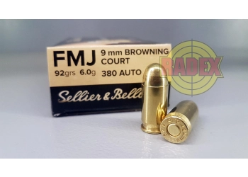 Amunicja S&B kal. 9mm Browning Court 380 AUTO 9x17